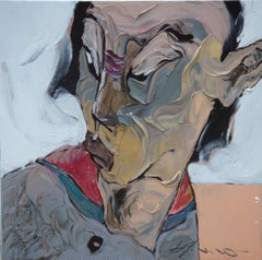 Retrato expresionista figurativo "Sorprendido