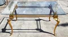 La Barge Brass Dining Table Desk 1970s
