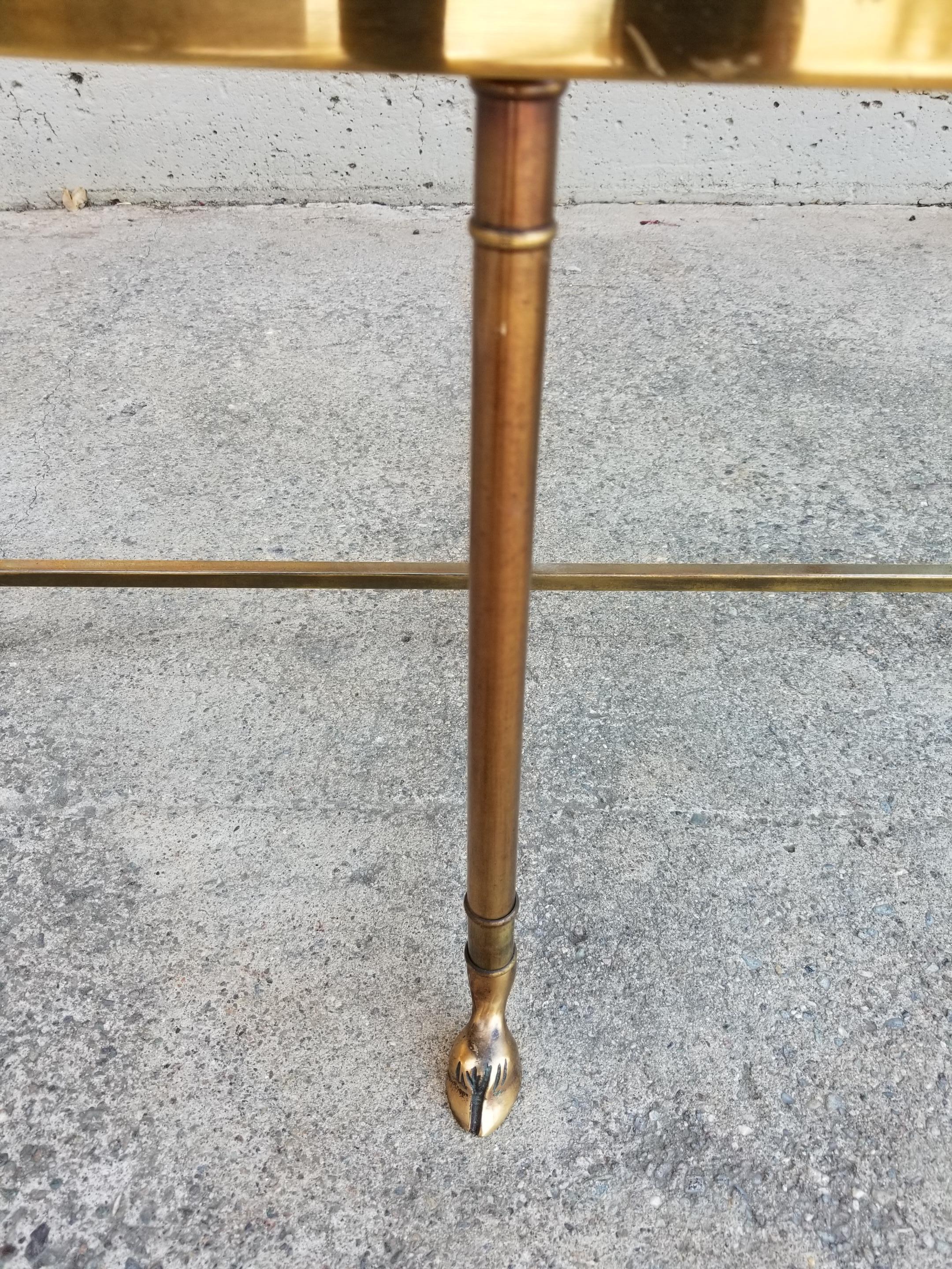 La Barge Brass & Glass Coffee Table In Good Condition In Fulton, CA