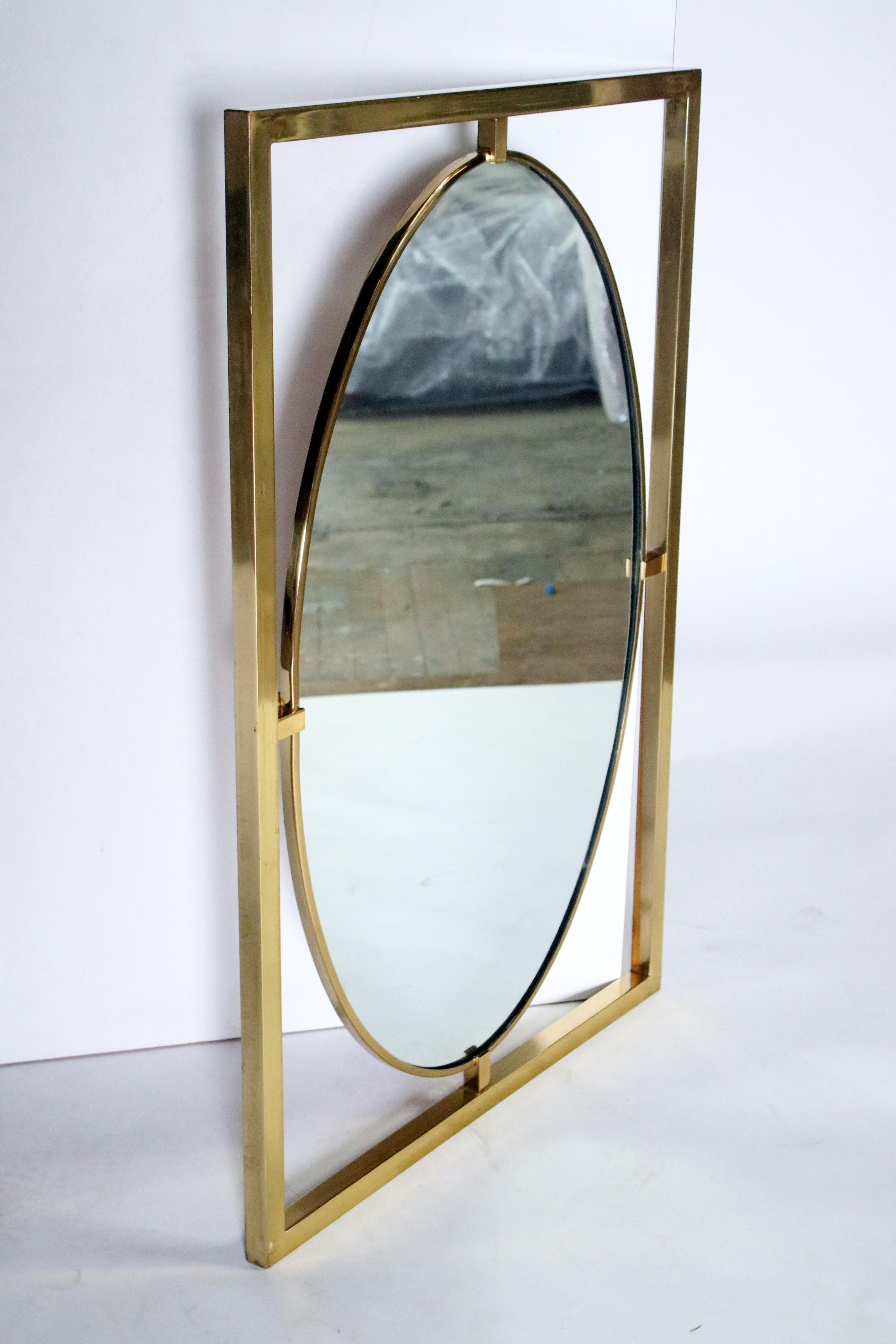 Mid-20th Century La Barge Brass Mirror