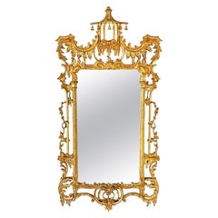 La Barge Chinese Chippendale Style Chinoiserie Pagoda Mirror Giltwood Finish