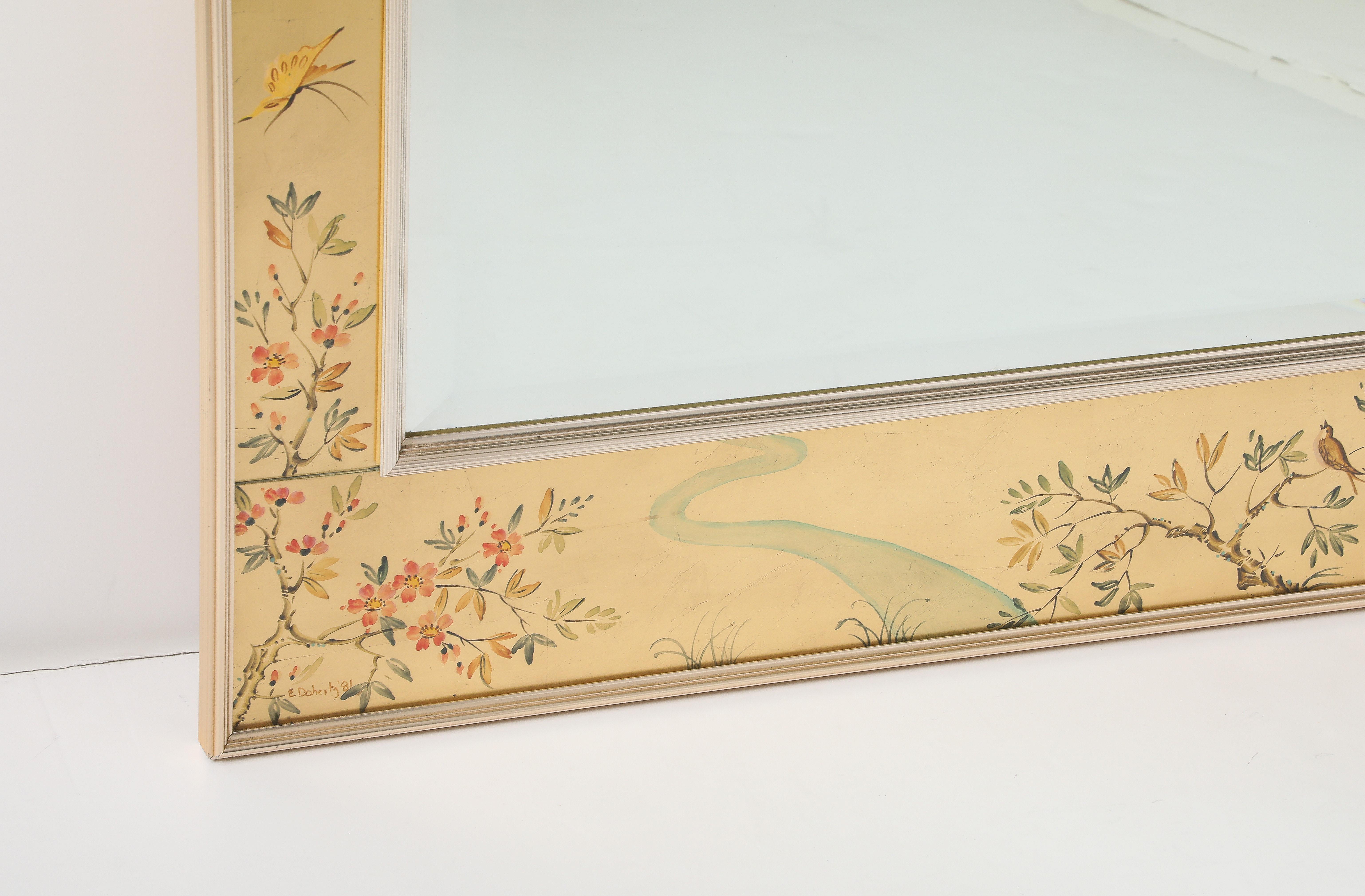 La Barge Chinoiserie Gold Leaf, Eglomise Mirror 3