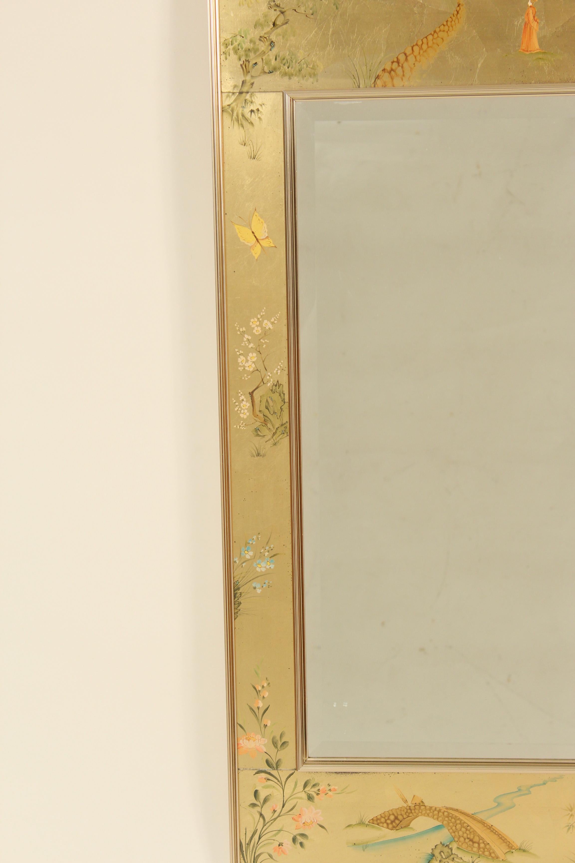 North American La Barge Chinoiserie Style Mirror