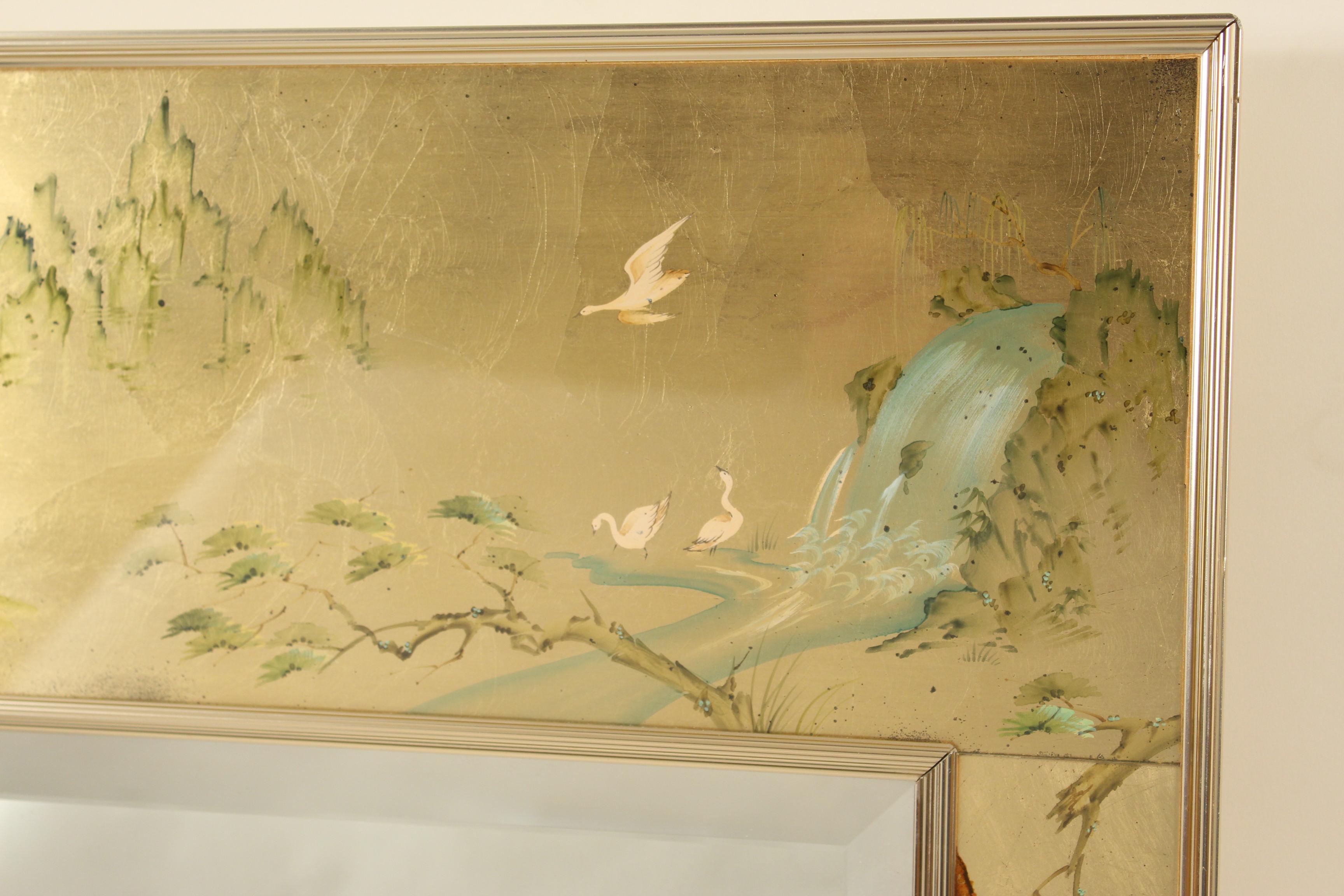 Brass La Barge Chinoiserie Style Mirror