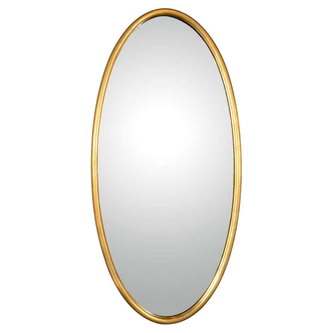 La Barge Gilt Wood Oval Wall Mirror