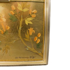 La Barge Hand-Painted Chinoiserie Wall Mirror with Gilt Gold Leaf Frame