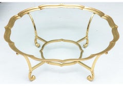 La Barge Hollywood Regency Style Solid Brass Coffee Table