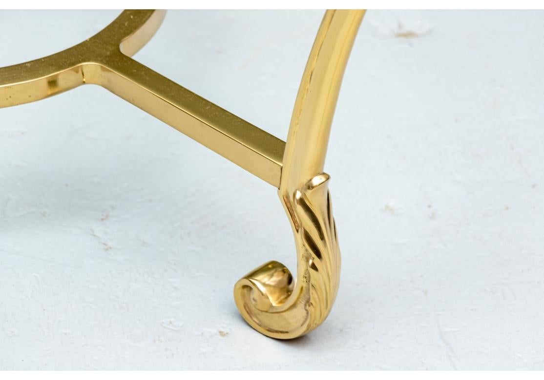 La Barge Hollywood Regency Style Solid Brass Coffee Table In Fair Condition For Sale In Bridgeport, CT