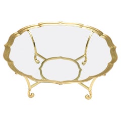 La Barge Hollywood Regency Style Solid Brass Coffee Table