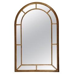 La Barge Italienischer Hollywood Regency gewölbter Palladianischer Wandschminkspiegel 43"