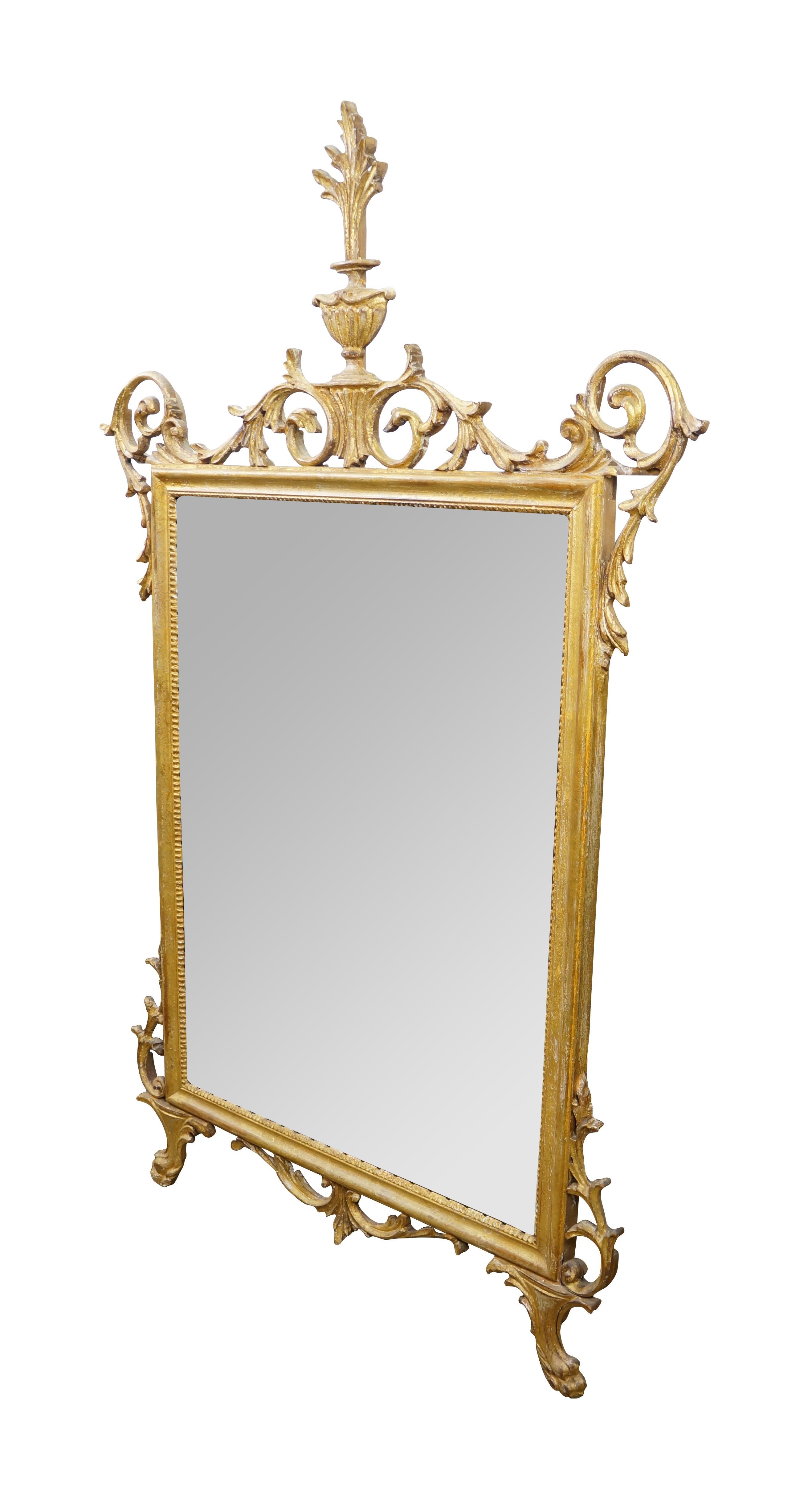 American La Barge Italian Neoclassical Hollywood Regency Giltwood Vanity Mirror 32