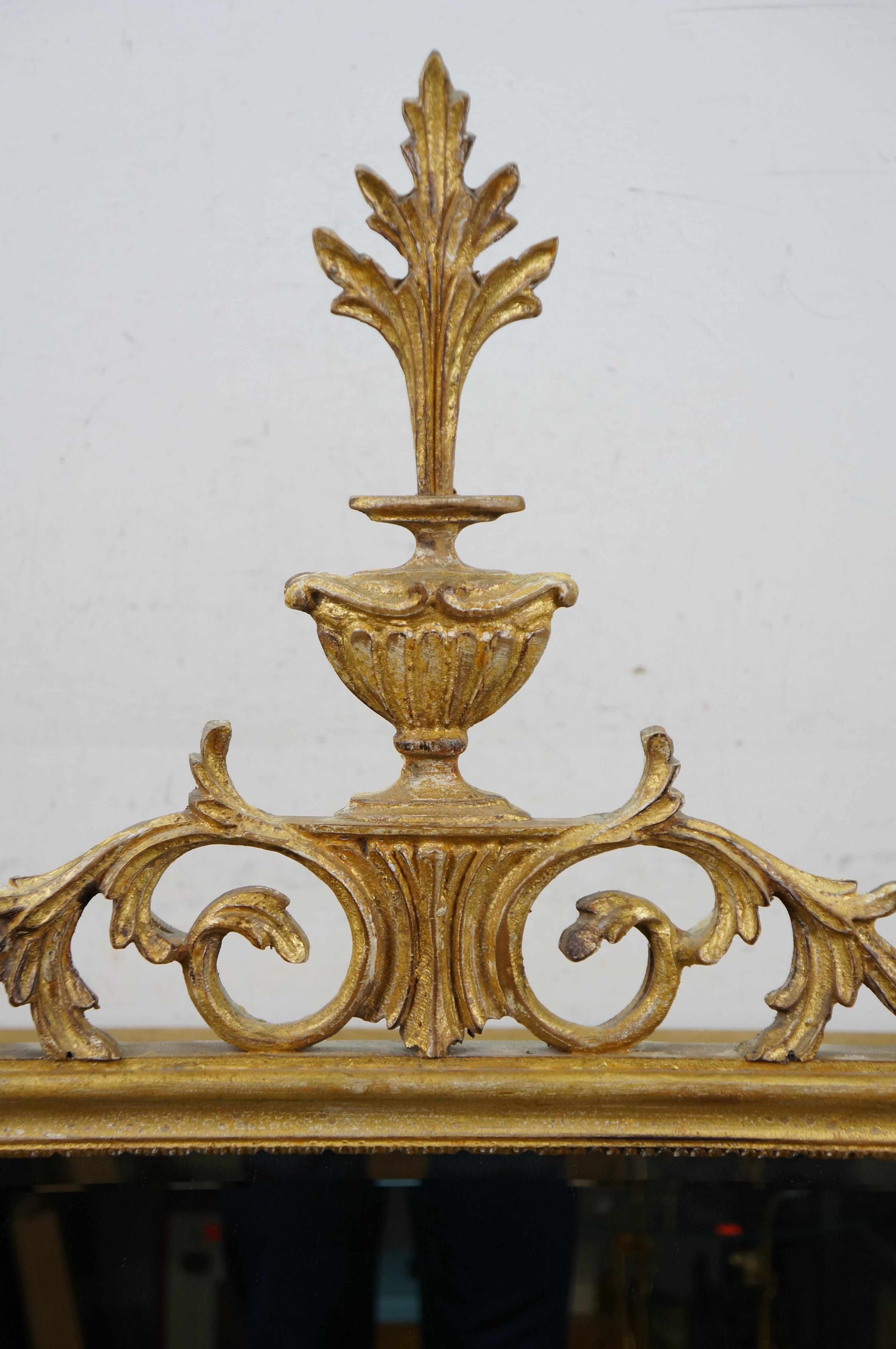 La Barge Italian Neoclassical Hollywood Regency Giltwood Vanity Mirror 32