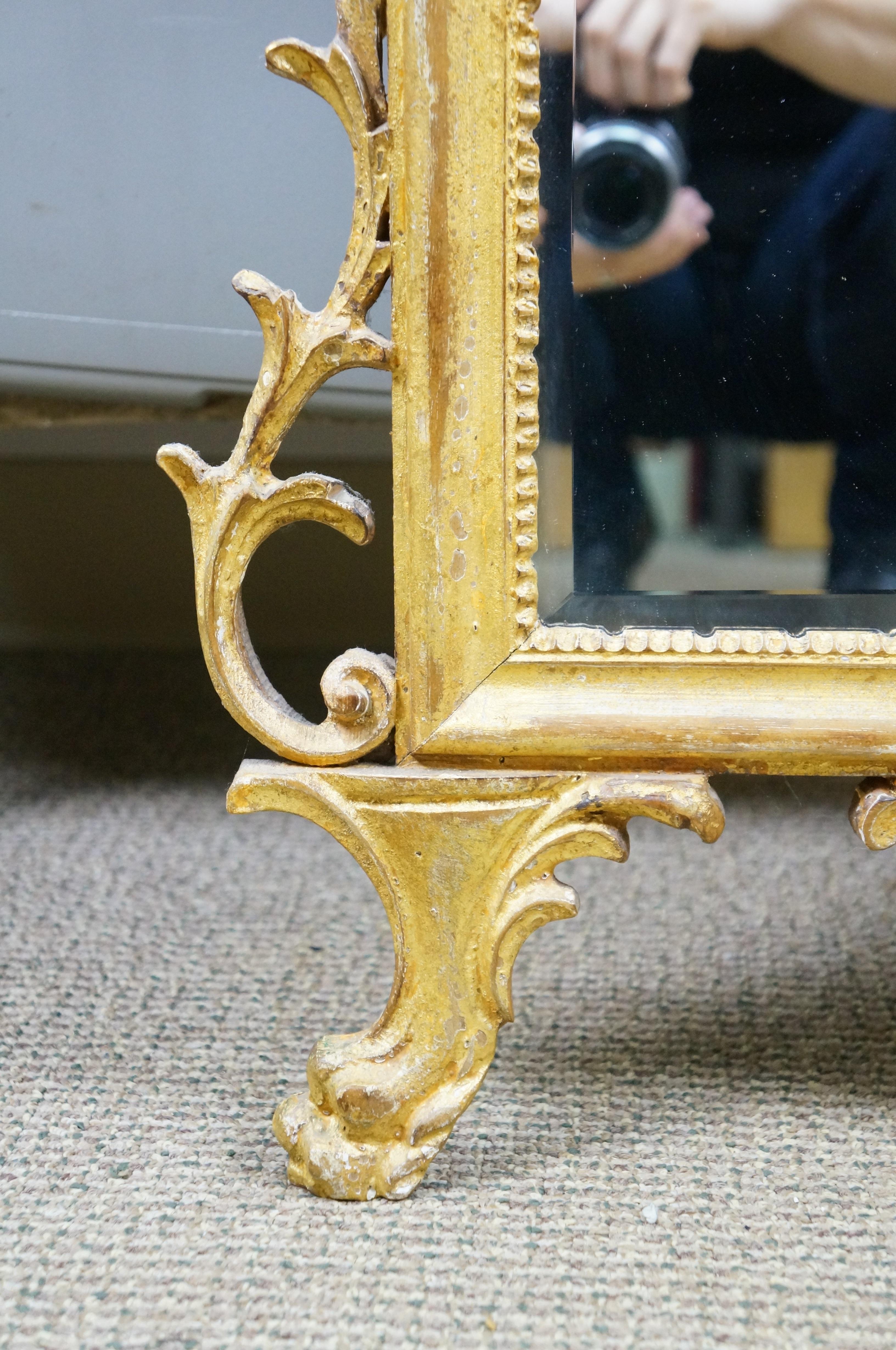 La Barge Italian Neoclassical Hollywood Regency Giltwood Vanity Mirror 32