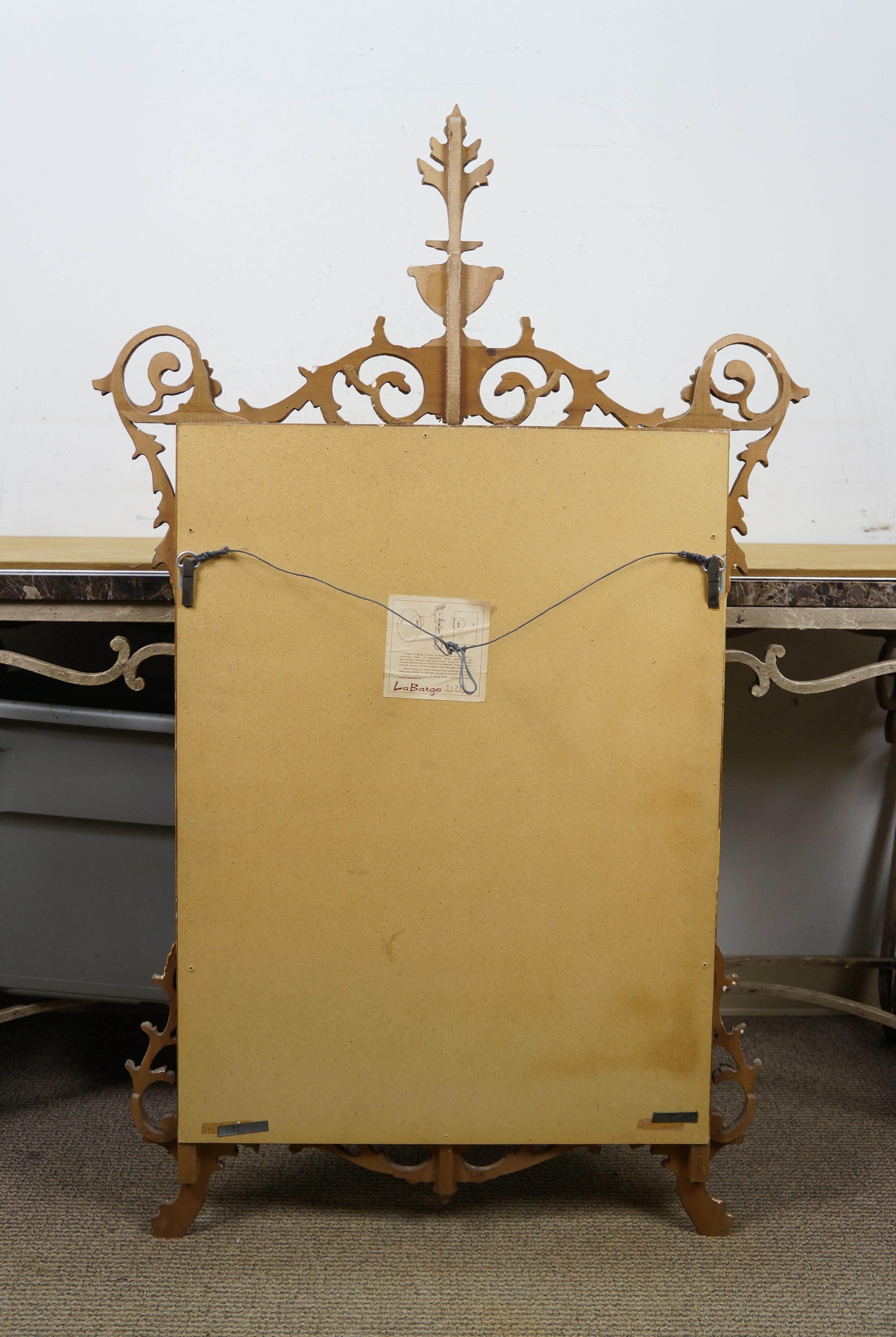 La Barge Italian Neoclassical Hollywood Regency Giltwood Vanity Mirror 32