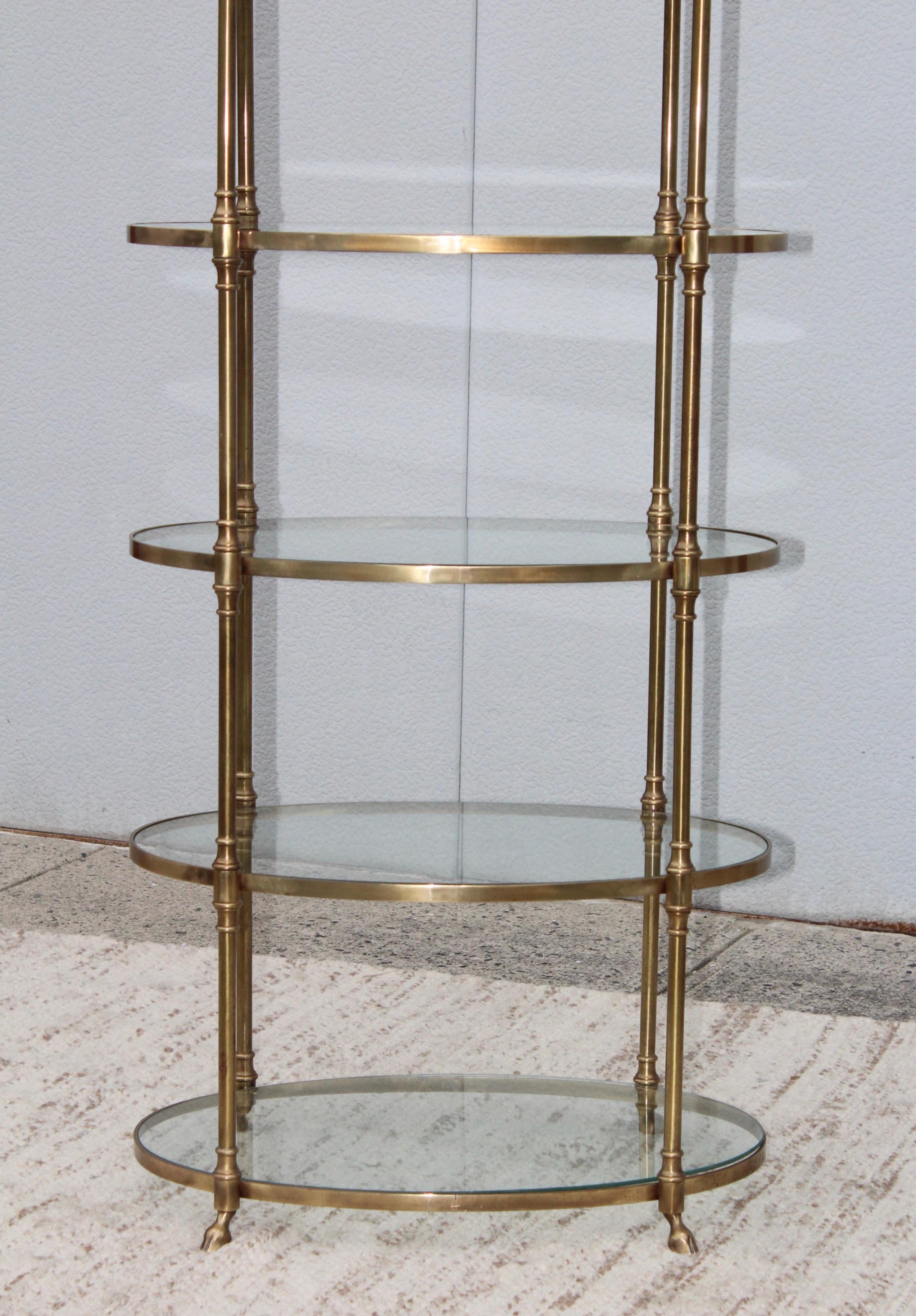 La Barge Oval Brass Etagere 4