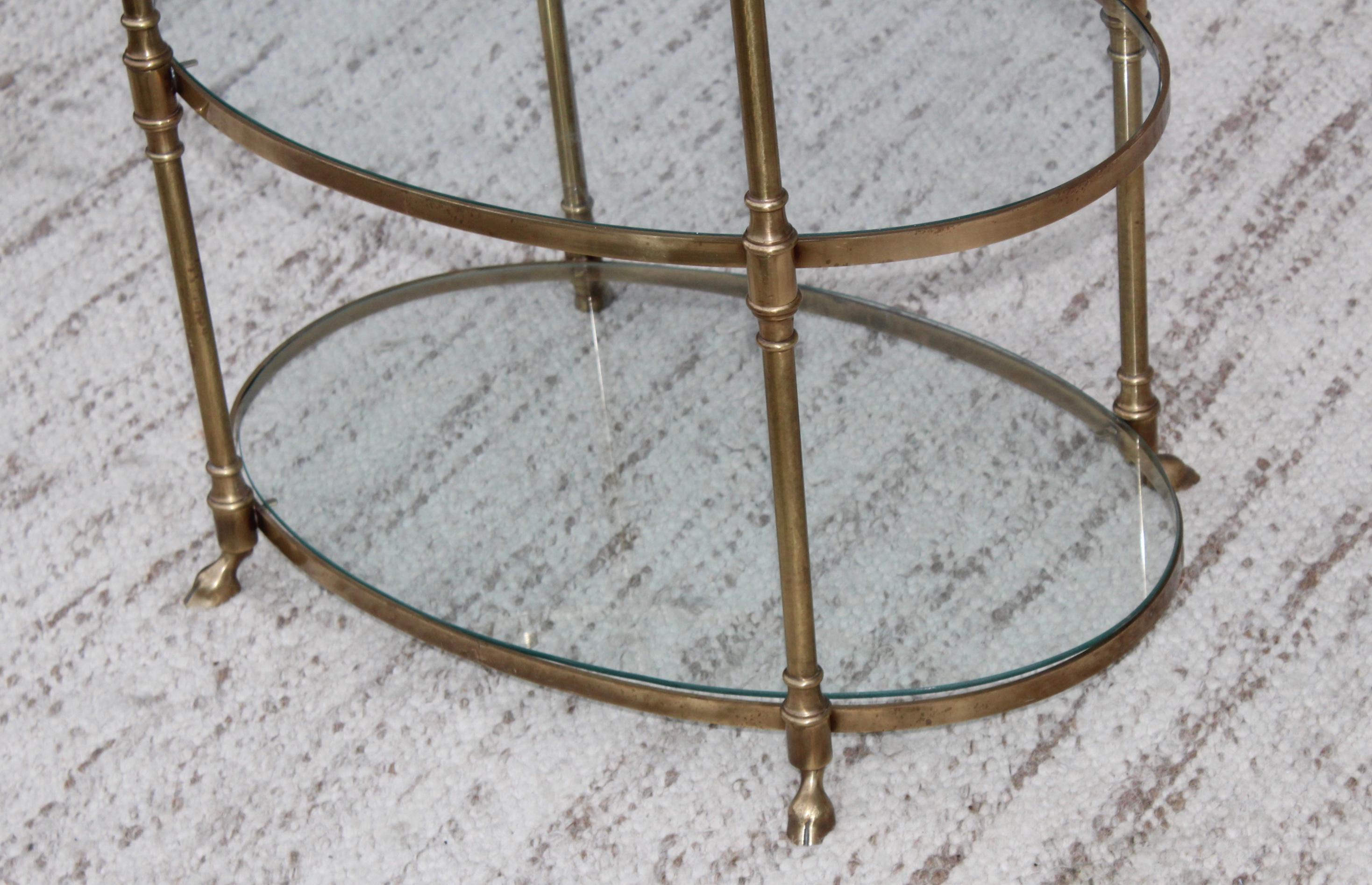 La Barge Oval Brass Etagere 5