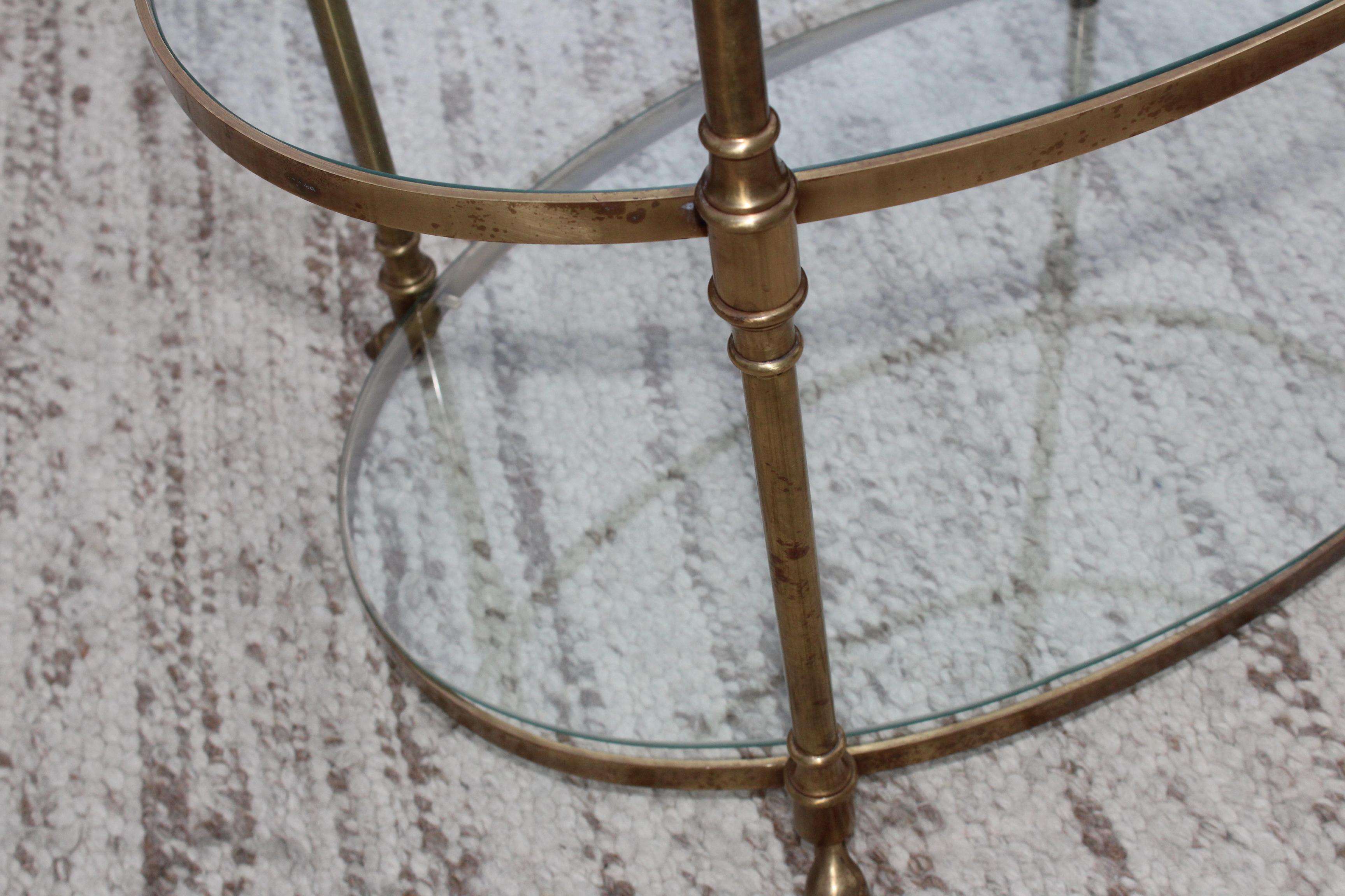 La Barge Oval Brass Etagere 8