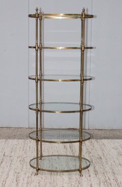 La Barge Oval Brass Etagere