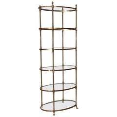 La Barge Oval Brass Etagere