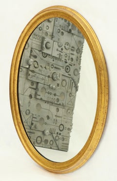 La Barge Oval Gold Frame Wall Mirror