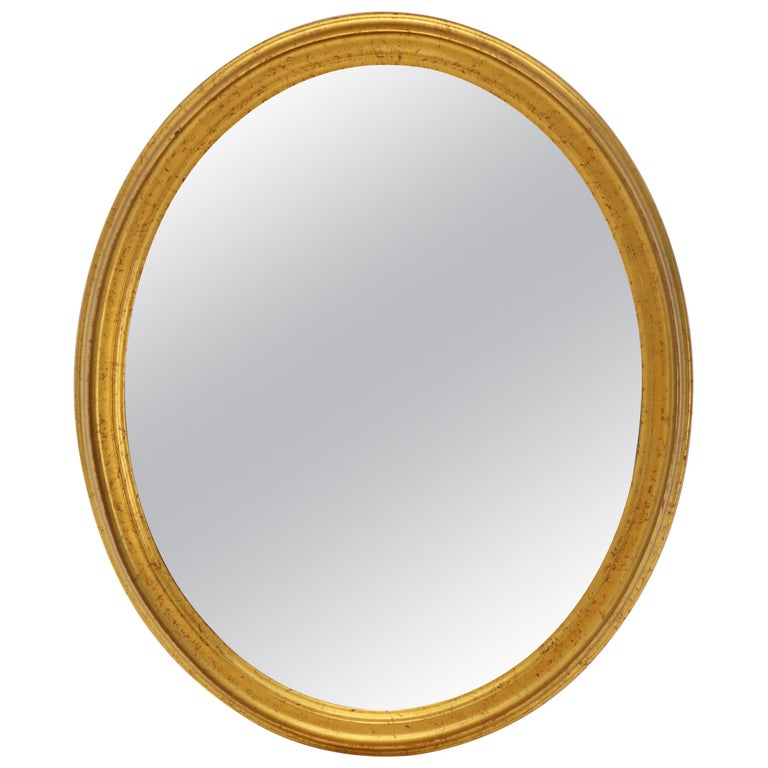 La Barge Oval Gold Frame Wall Mirror, Gold Oval Decorative Mirror