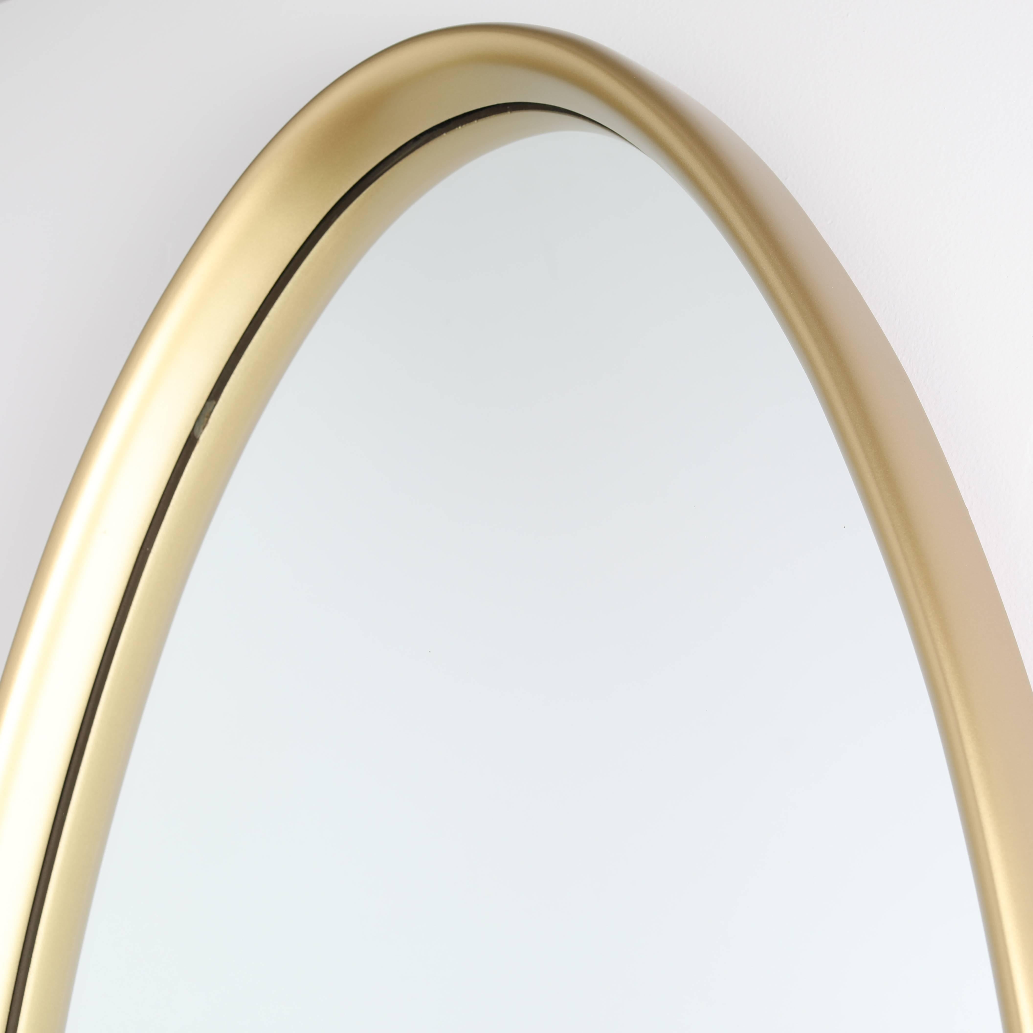 large gold oval mirror