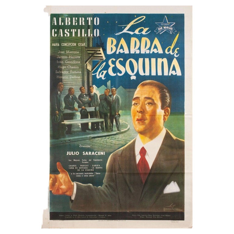 La barra de la esquina 1950 Argentine Film Poster For Sale at 1stDibs