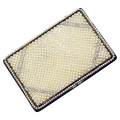 La Belle Epoque Antique Seed Pearl and platinum Vanity Case