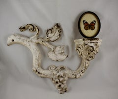 La Belle Époque Parisian Plaster Molded Grapevine and Pedestal Wall Fragment