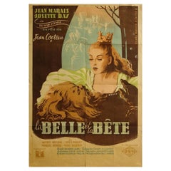 Vintage La Belle et la Bete / Beauty and The Beast, Unframed Poster, 1946