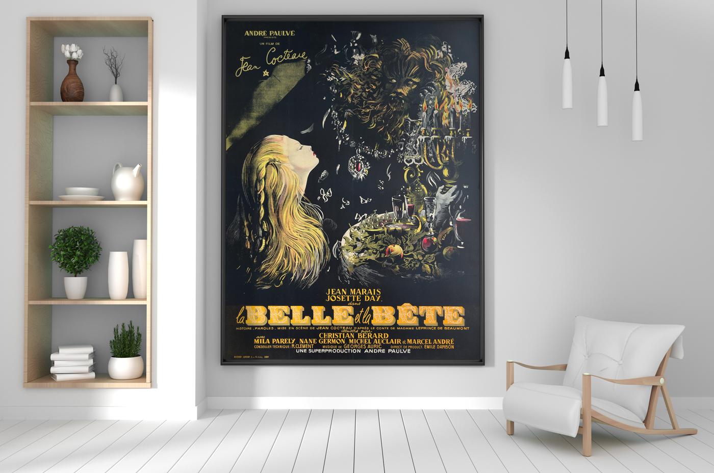 Incredibly beautiful artwork features on this early rerelease.

Beauty and the Beast - La Belle et la Bête is a 1946 French romantic fantasy film. Directed by French poet and filmmaker Jean Cocteau. Starring Josette Day as Belle and Jean Marais as
