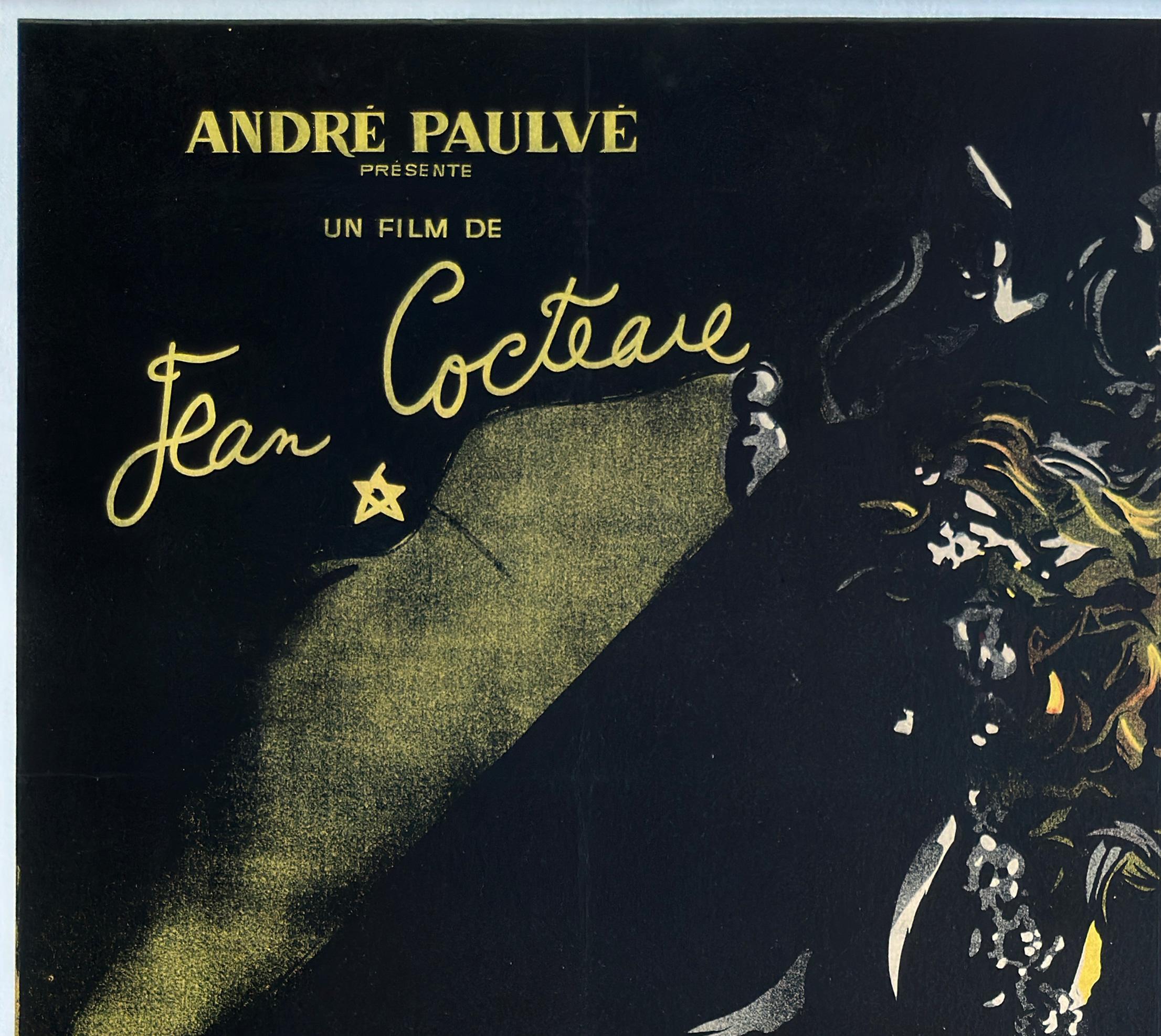 La Belle et la Bete R1951 French Grande Film Poster, Jean-Denis Malcles In Excellent Condition For Sale In Bath, Somerset