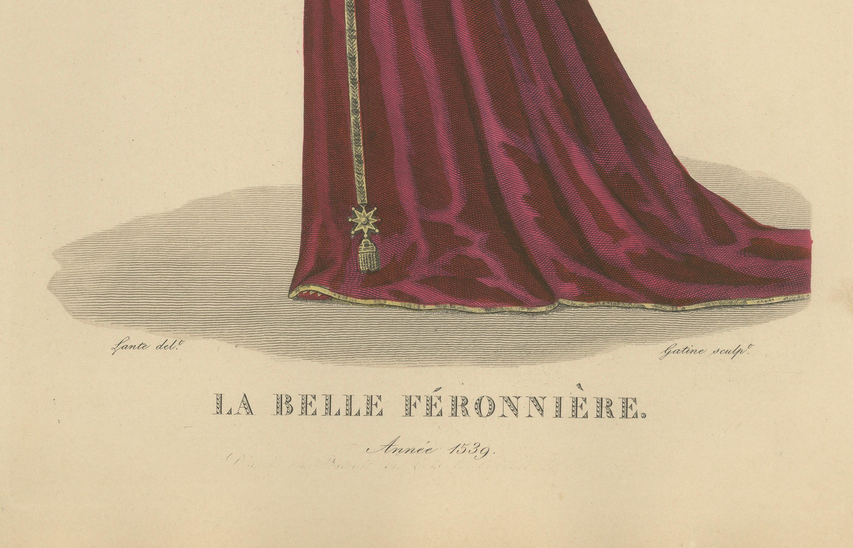 La Belle Ferronnière, beauté de la Renaissance française - Gravure coloriée à la main, vers 1900

Belle gravure coloriée à la main représentant *La Belle Ferronnière*, célèbre beauté de la Renaissance française dont l'identité a longtemps été