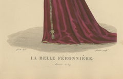 La Belle Ferronnière, French Renaissance Beauty – Handcoloured Engraving, c.1900