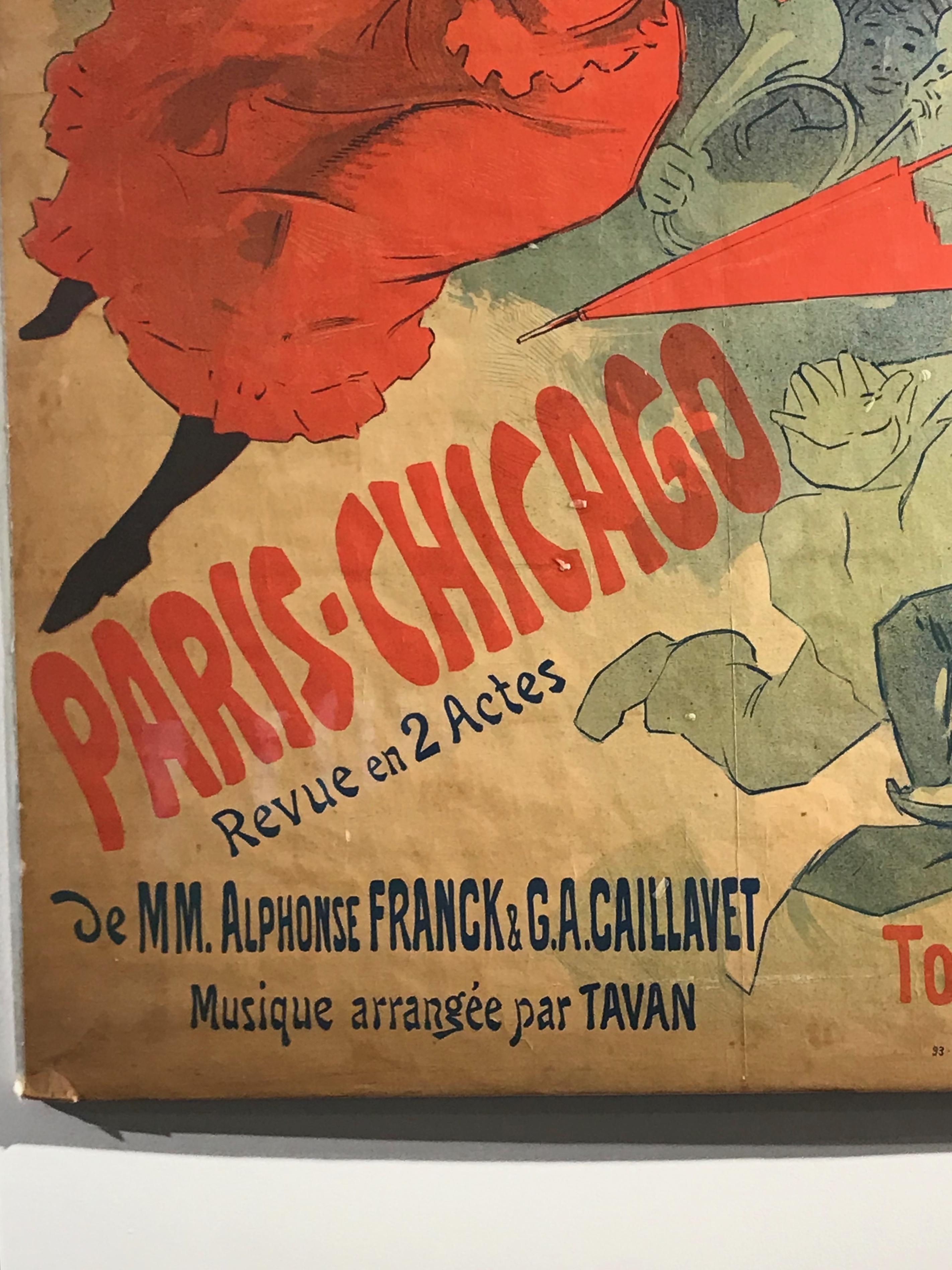 ‘La Bodinière, ’ Théatre de La Tour Eiffel, original Art Nouveau poster In Good Condition For Sale In North Bergen, NJ