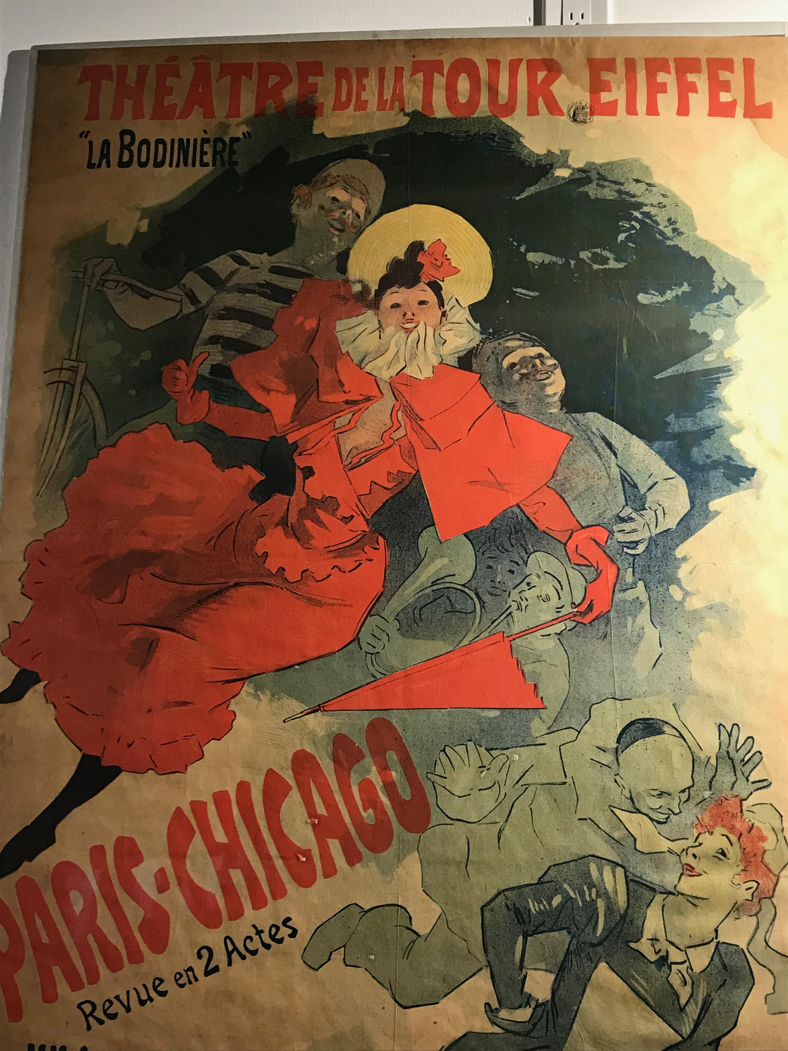 ‘La Bodinière, ’ Théatre de La Tour Eiffel, original Art Nouveau poster For Sale 2