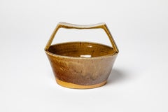 La Borne 20th art deco Francois Guillaume yellow decorative vide-poche 1935