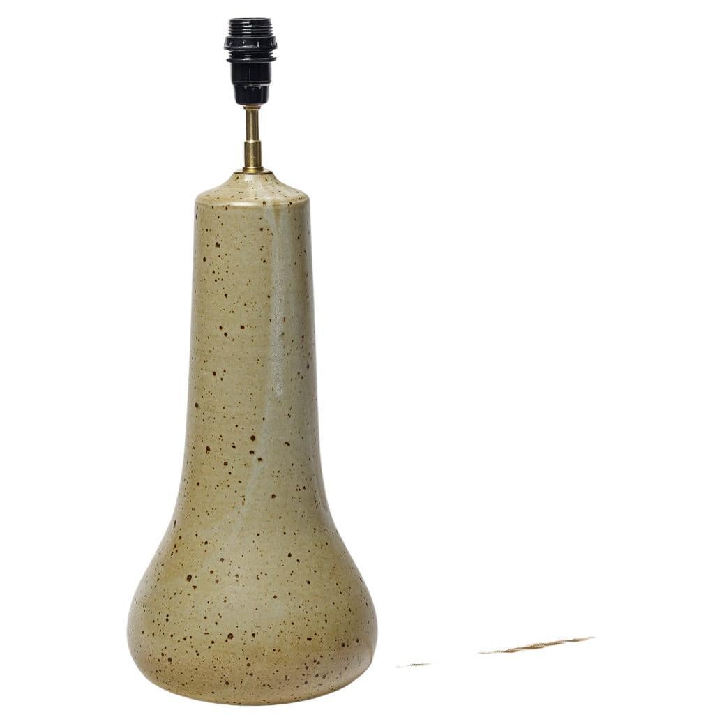 La Borne brown and black stoneware 20th century ceramic table lamp circa 1970