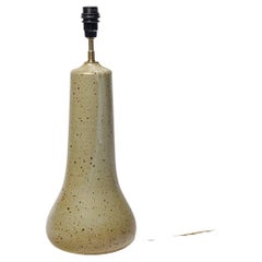 La Borne brown and black stoneware 20th century ceramic table lamp circa 1970