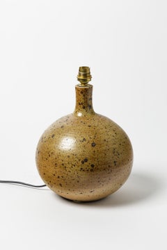 La Borne Brown Stoneware Ceramic Table Lamp 20th Century Design 1970