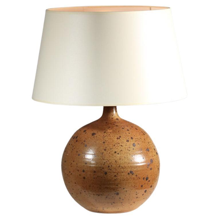 La Borne Keramik Lampenfuß aus Pyrit-Steinzeug im Angebot