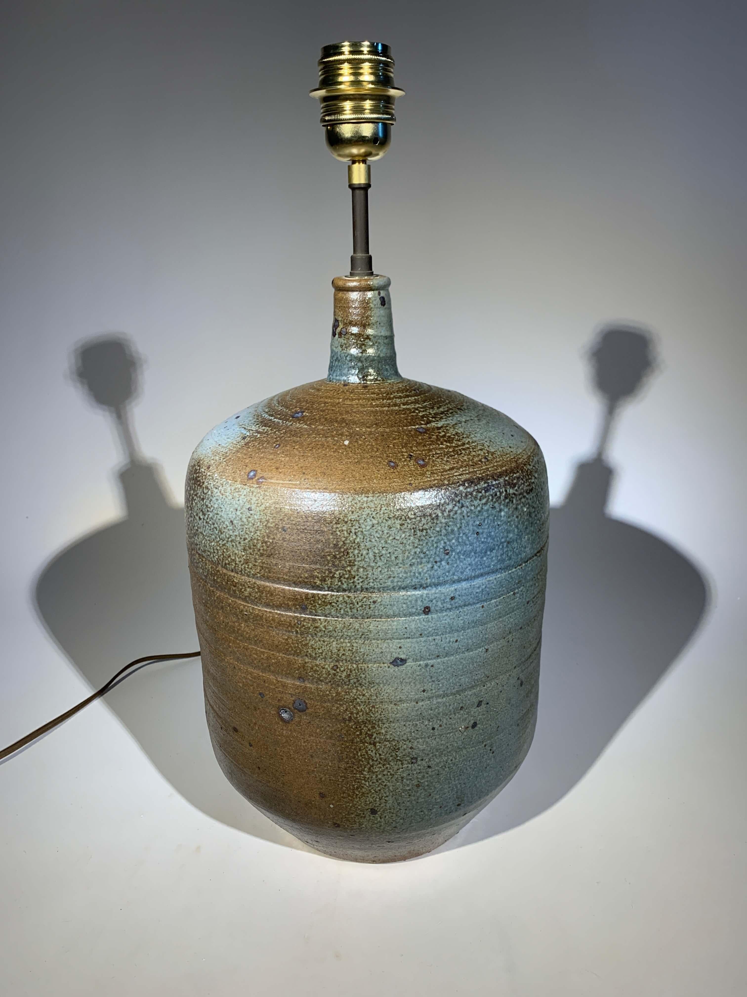 Mid-20th Century La Borne, Pierre Digan table lamp For Sale