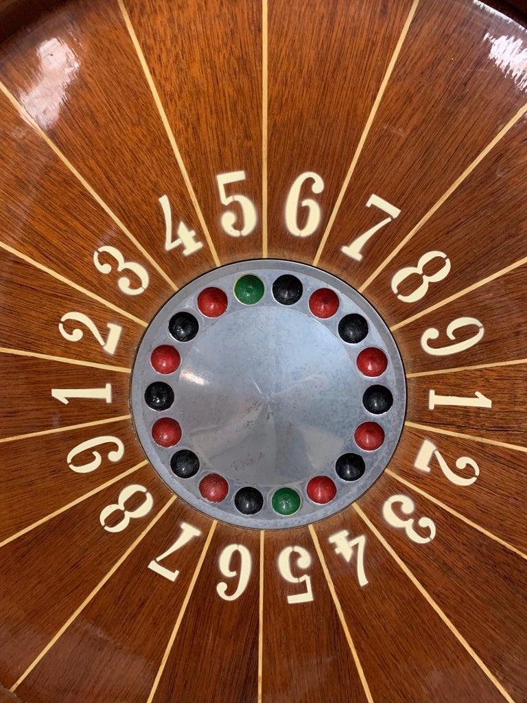 Grand Jeu De Roulette Casino Bois Et Métal JAJ - Fonctionnel + Tapis