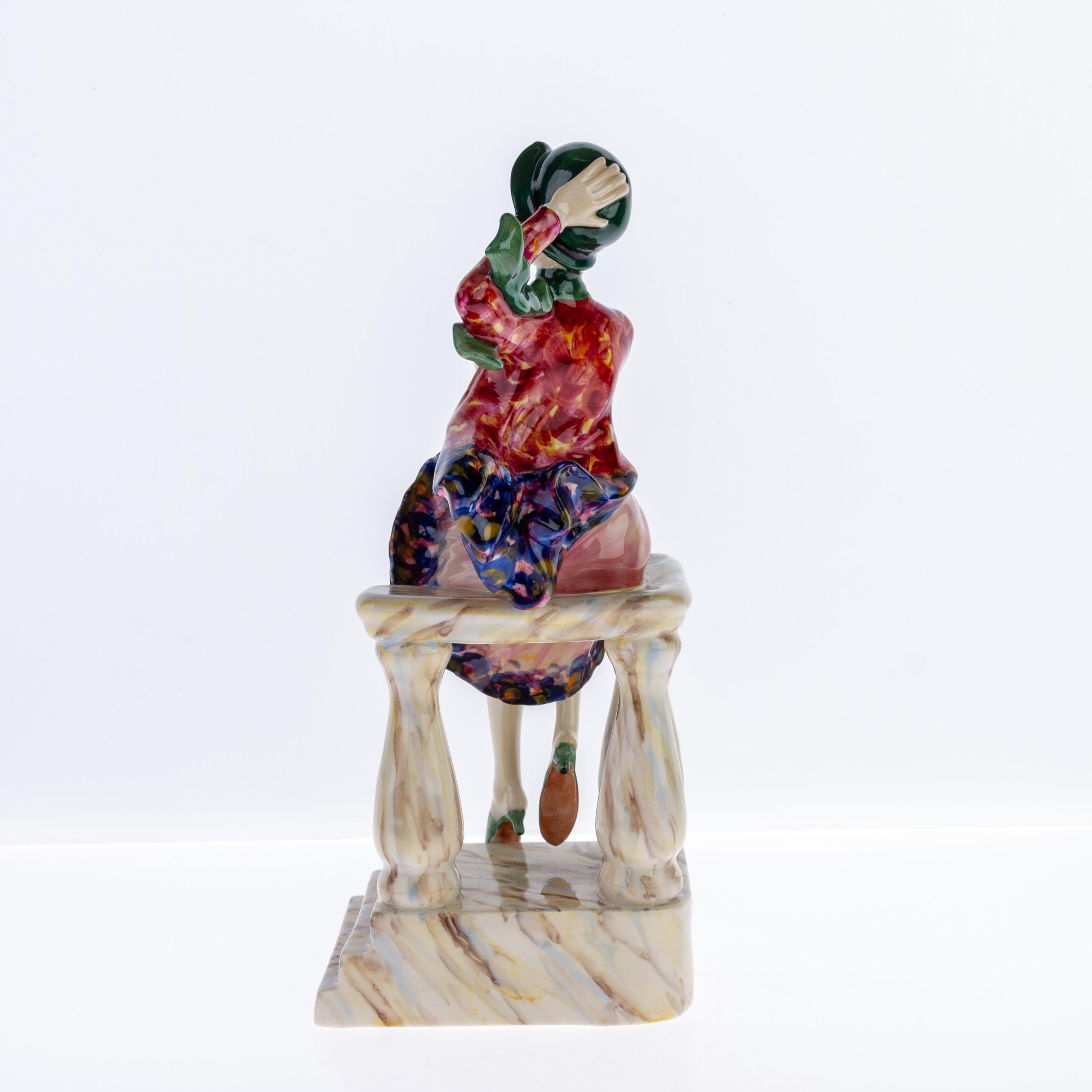 20ième siècle Sculpture « La Brise » Peggy Davies de style Art Déco figure en porcelaine en vente
