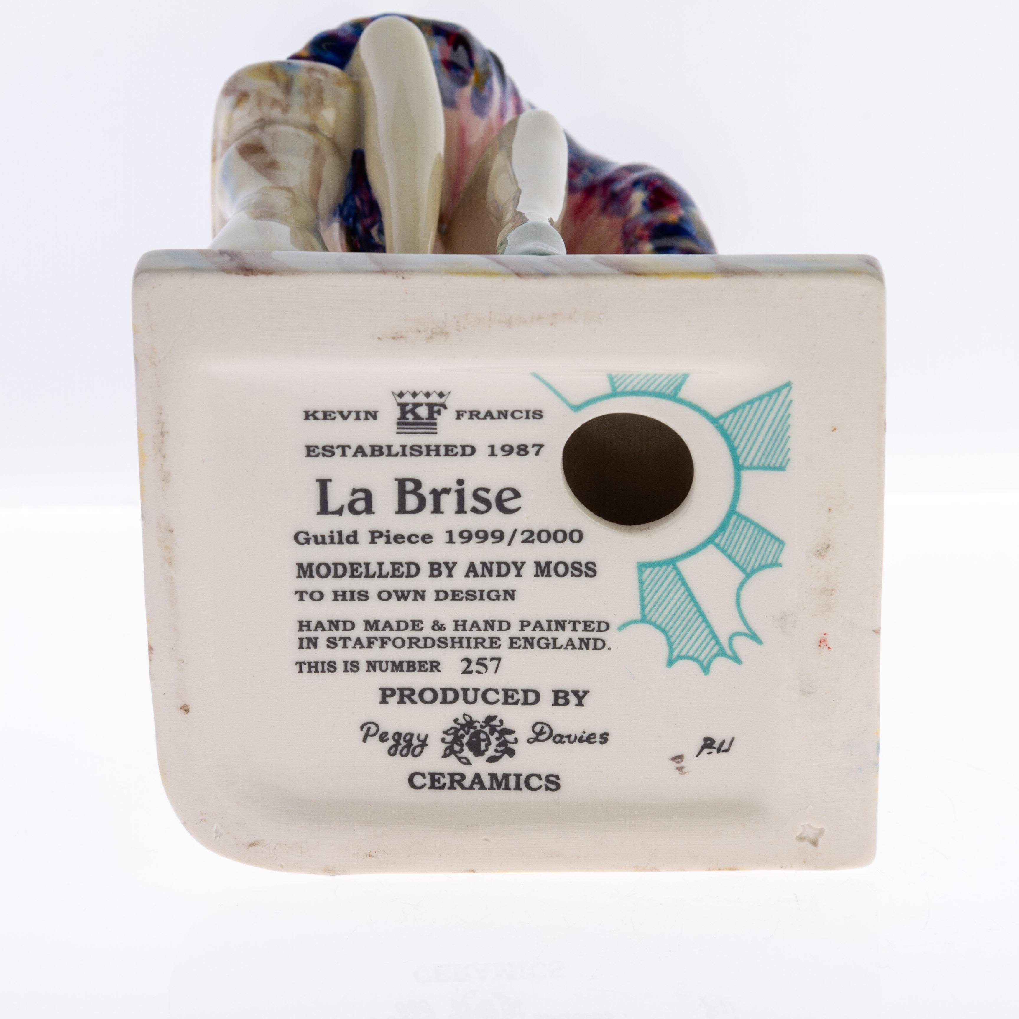 Porcelaine Sculpture « La Brise » Peggy Davies de style Art Déco figure en porcelaine en vente
