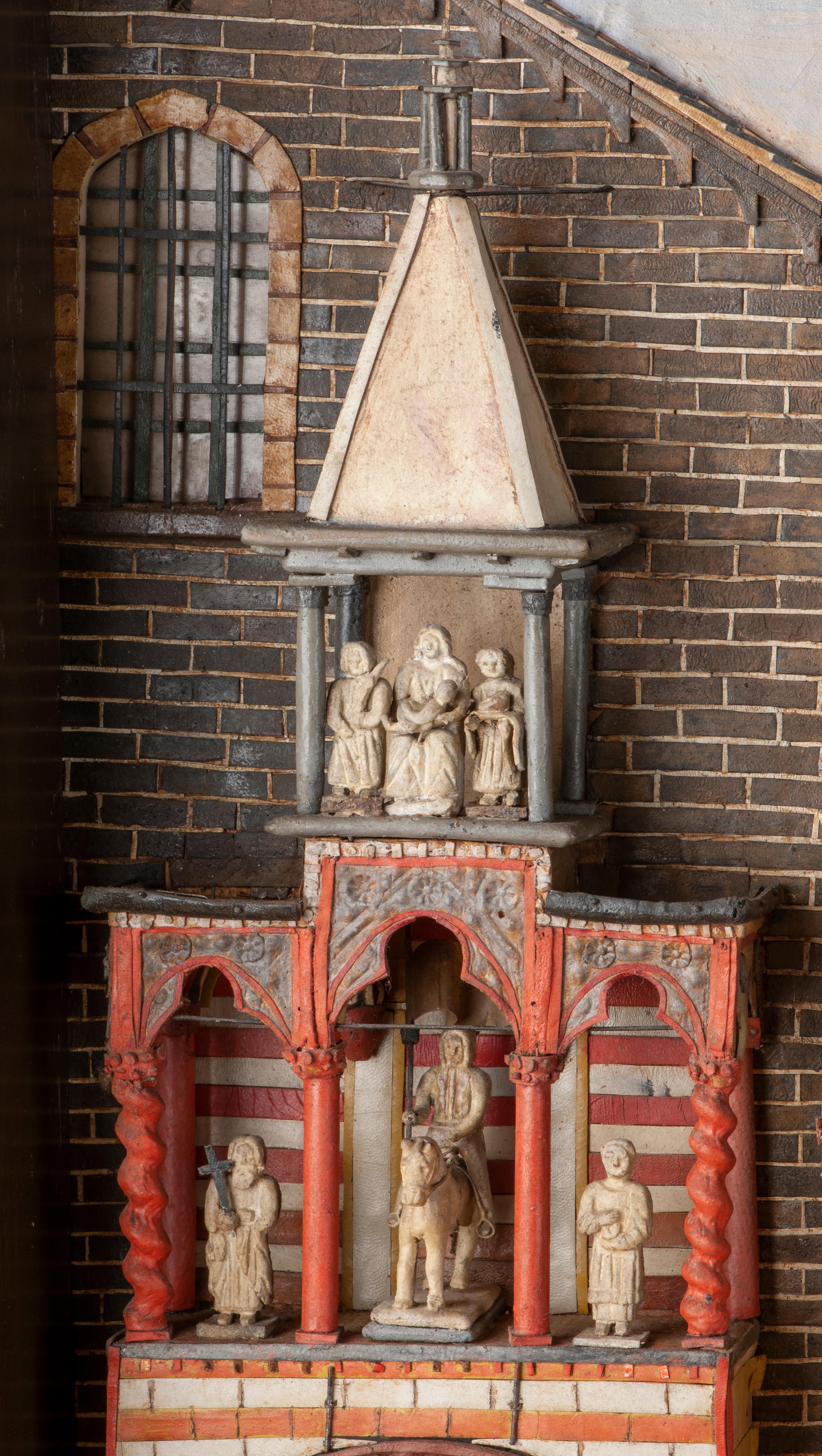 Die Colleoni-Kapelle - Modell aus Holz, Papier, Tafel und verschiedenen Materialien. im Angebot 7