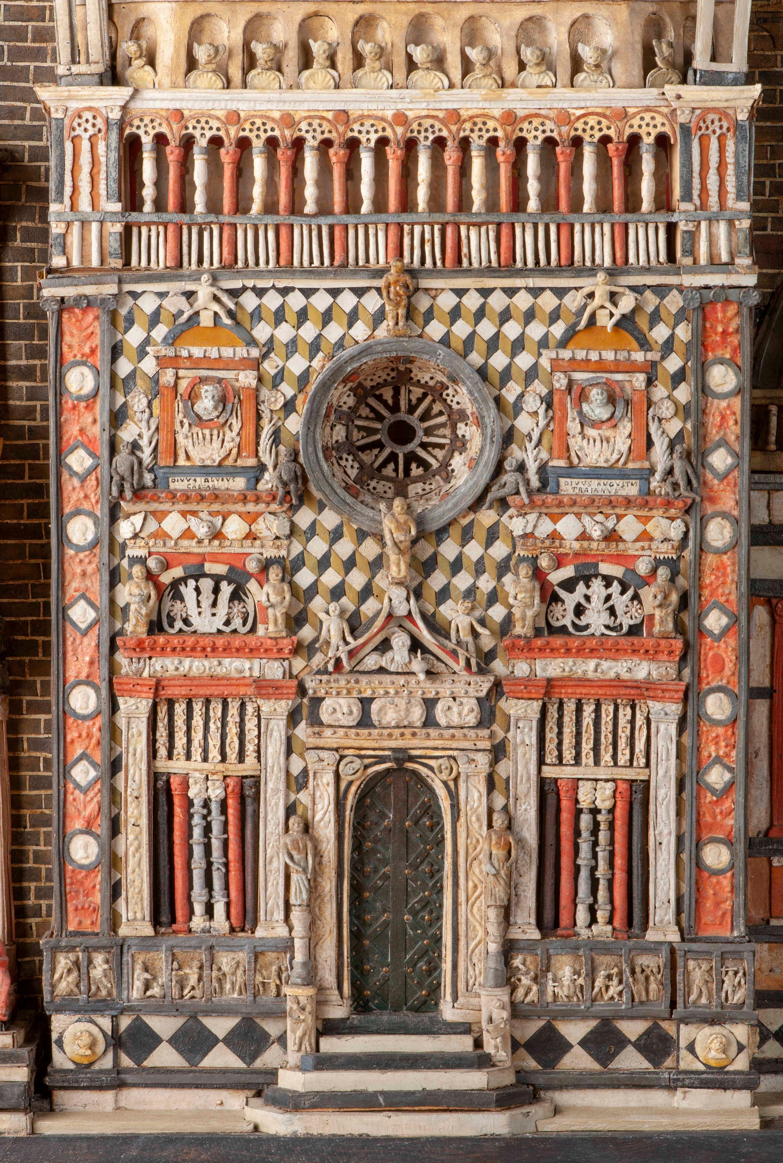 Die Colleoni-Kapelle - Modell aus Holz, Papier, Tafel und verschiedenen Materialien. (Italian) im Angebot