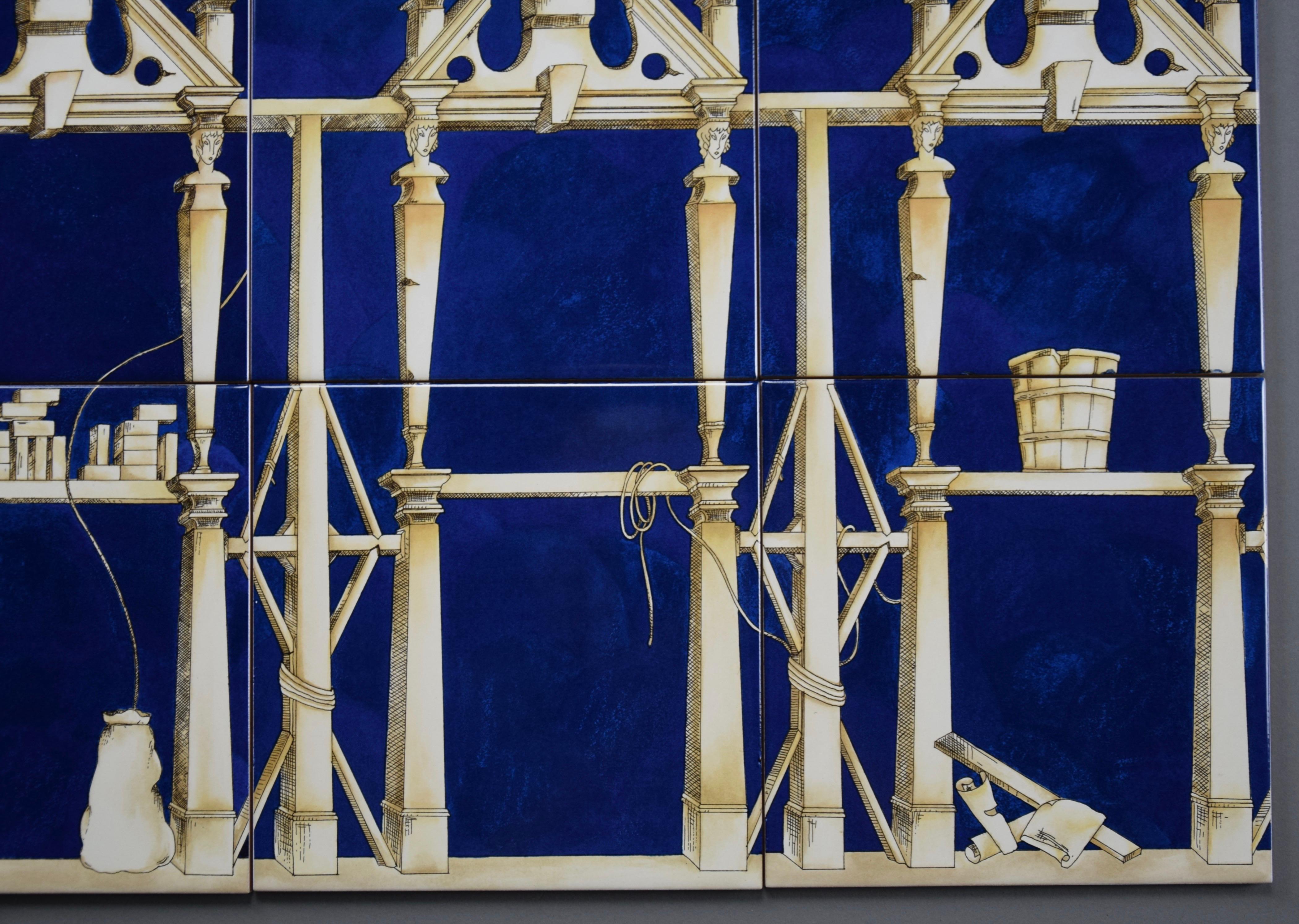 La Casa Degli Efebi Ceramic Tiles by Giò Ponti For Sale 5
