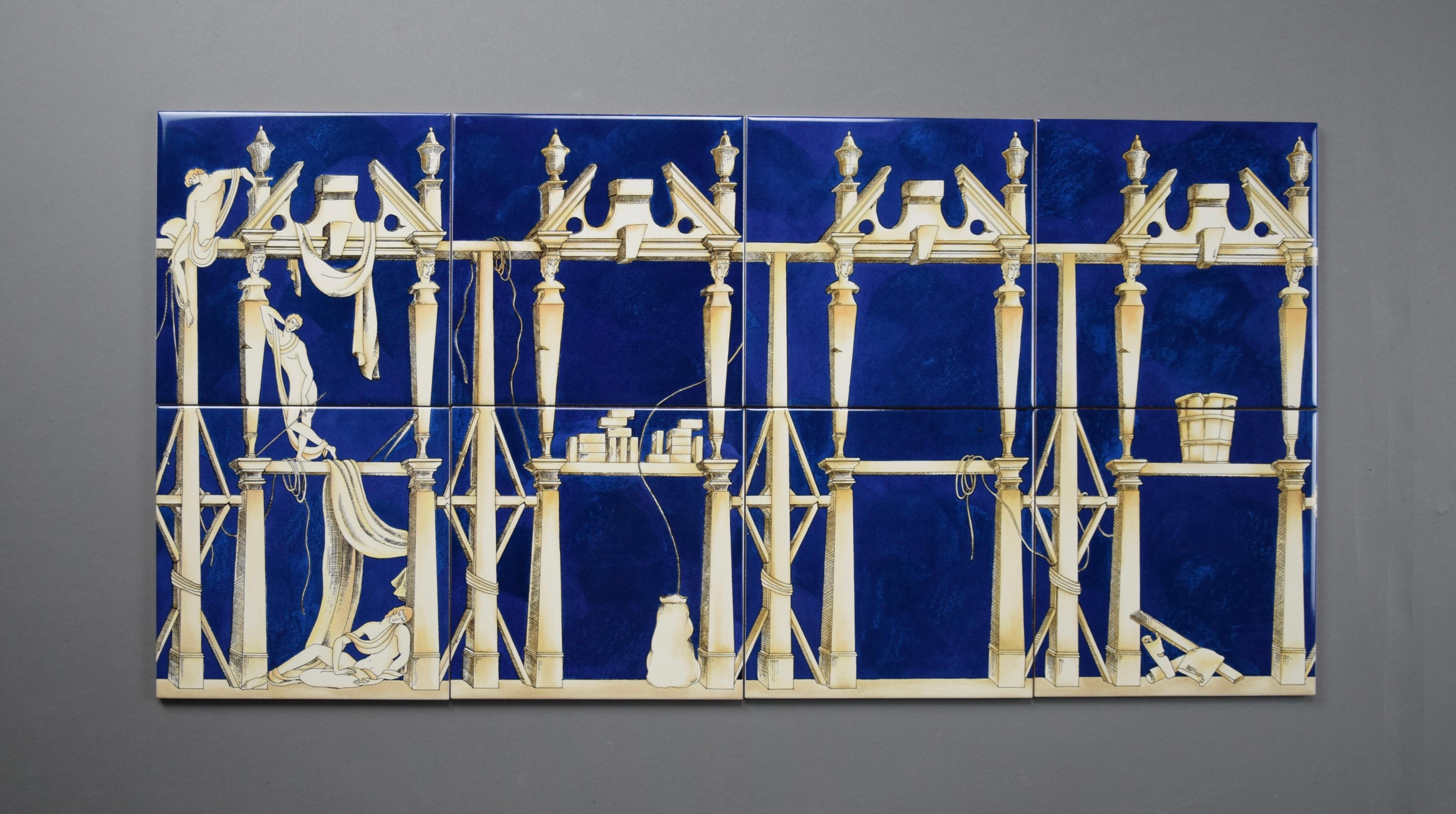 La Casa Degli Efebi Ceramic Tiles by Giò Ponti For Sale 6