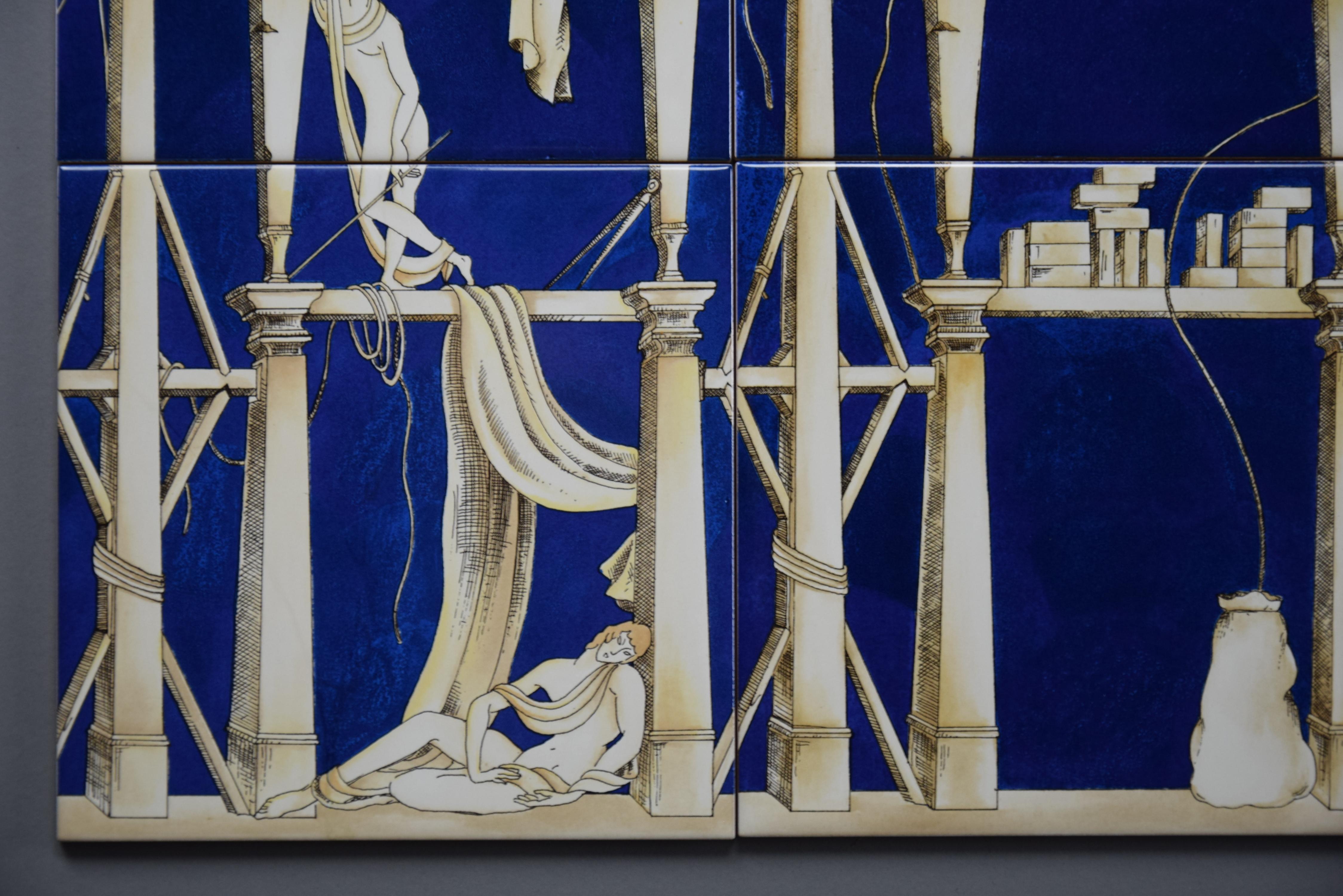 La Casa Degli Efebi Ceramic Tiles by Giò Ponti In Good Condition For Sale In Weesp, NL